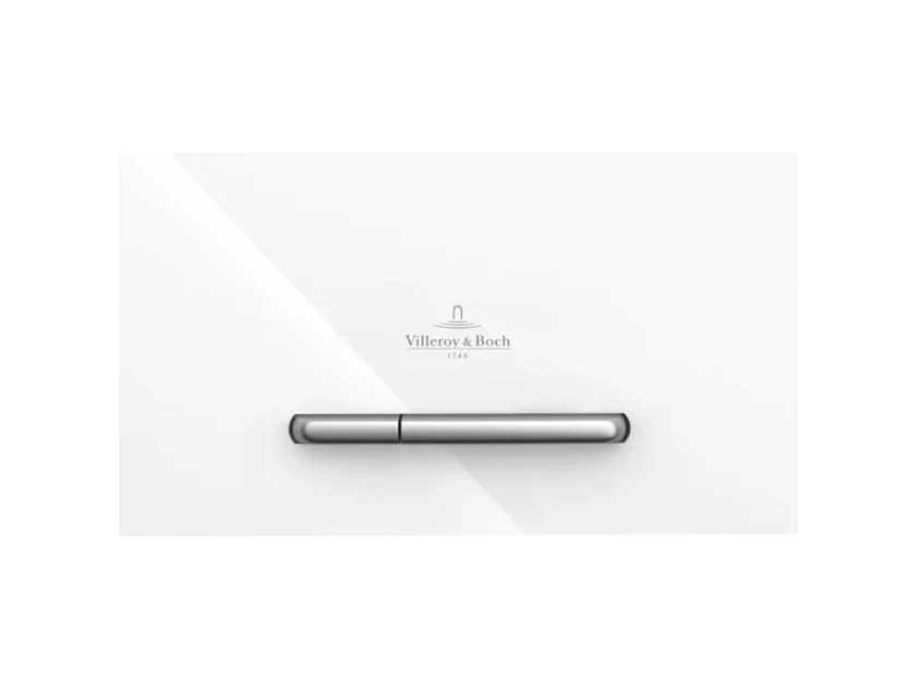 Plaque de déclenchement WC VILLEROY ET BOCH ViConnect 300G en verre Glossy White