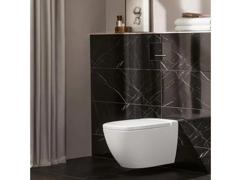 Plaque de déclenchement WC VILLEROY ET BOCH ViConnect 300G en verre Glossy White