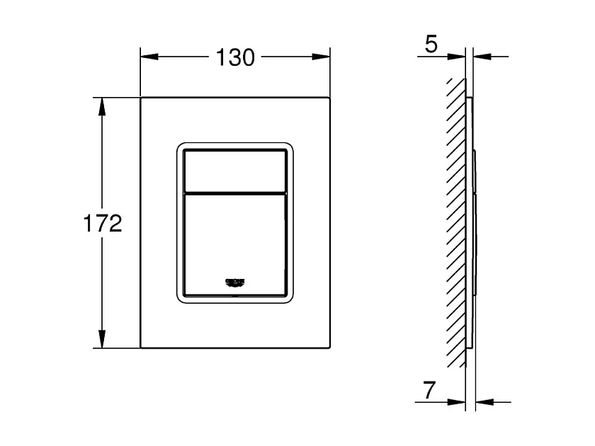 GROHE - Pulsador para WC Skate Cosmopolitan S Cromo