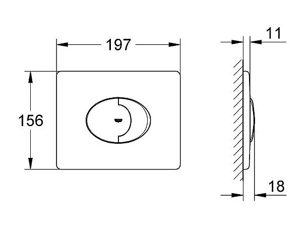 GROHE - Placa de control de descarga Skate Air - Blanco alpino