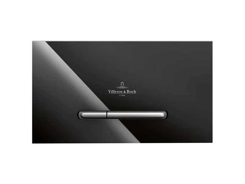Plaque de déclenchement WC VILLEROY ET BOCH ViConnect 300G en verre Glossy Black