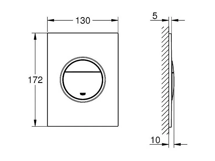 GROHE Plaque commande Nova Cosmopolitan vertical blanc alpin