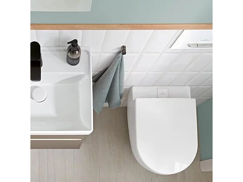 Plaque de déclenchement WC VILLEROY ET BOCH ViConnect 300G en verre Glossy Grey