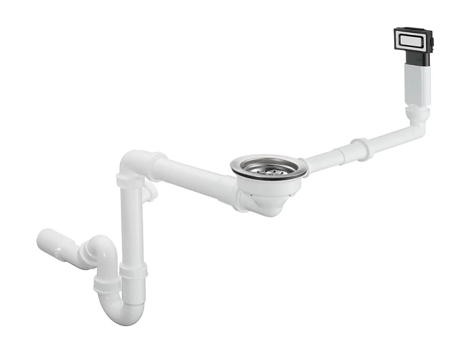Evier à encastrer sous plan 1 bac HANSGROHE S71 500 avec vidage manuel inox