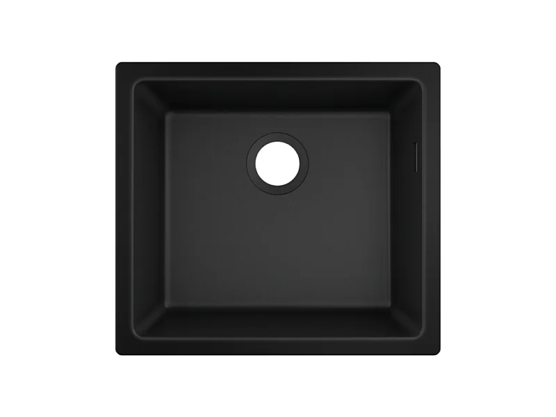 Evier à encastrer sous plan 1 bac HANSGROHE S51 450 sans vidage noir graphite