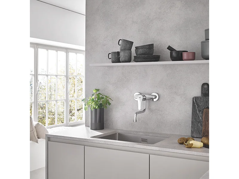 Evier à encastrer 1 bac GROHE K700U acier inoxydable Quickfix