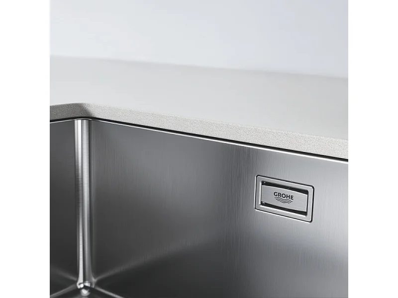 Evier à encastrer 1 bac GROHE K700U acier inoxydable Quickfix