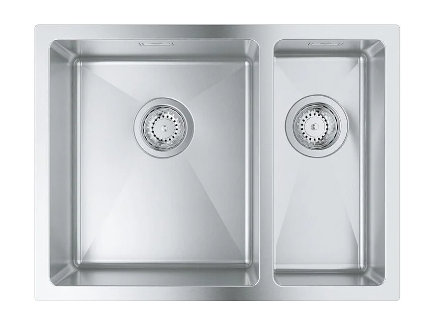 Evier à encastrer 1 bac et demi GROHE K700U acier inoxydable 59,5 x 45 cm