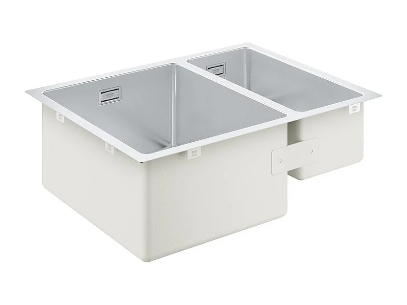 Evier à encastrer 1 bac et demi GROHE K700U acier inoxydable 59,5 x 45 cm