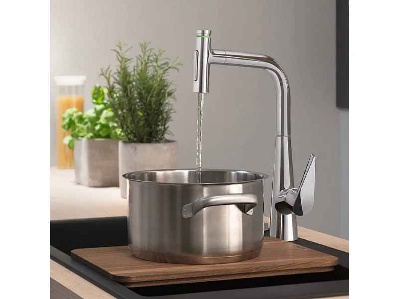 Evier à encastrer 2 bacs HANSGROHE S51 avec vidage manuel noir graphite