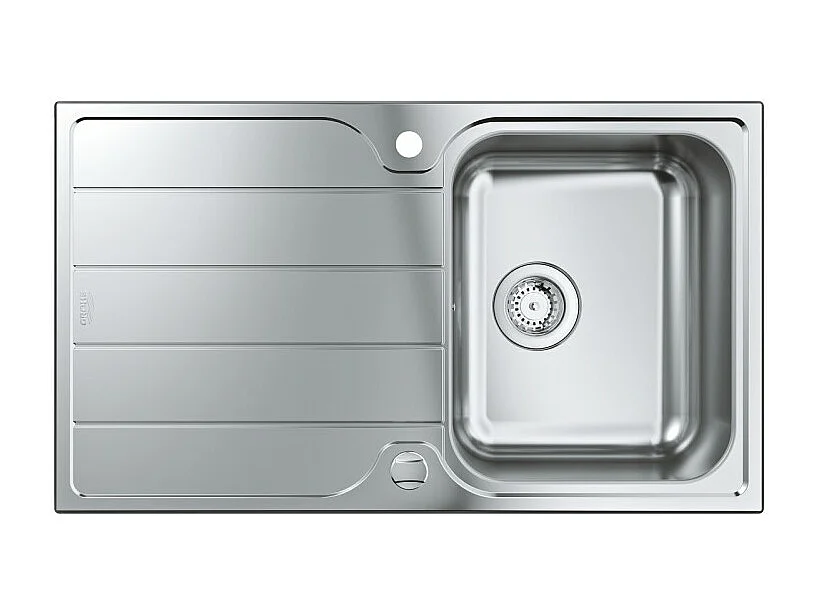 Fregadero GROHE 1 seno con escurridor reversible en acero inoxidable K500
