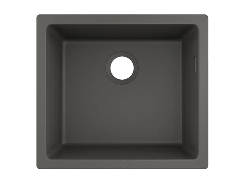 Evier à encastrer sous plan 1 bac HANSGROHE S51 450 avec vidage auto gris pierre