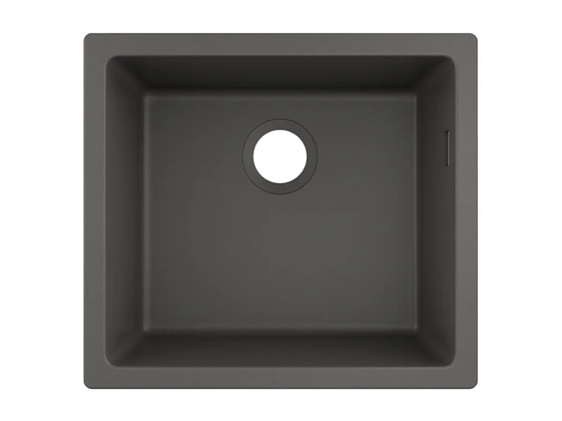 Evier à encastrer sous plan 1 bac HANSGROHE S51 450 avec vidage auto gris pierre