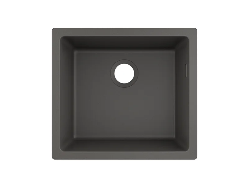 Evier à encastrer sous plan 1 bac HANSGROHE S51 450 sans vidage gris pierre