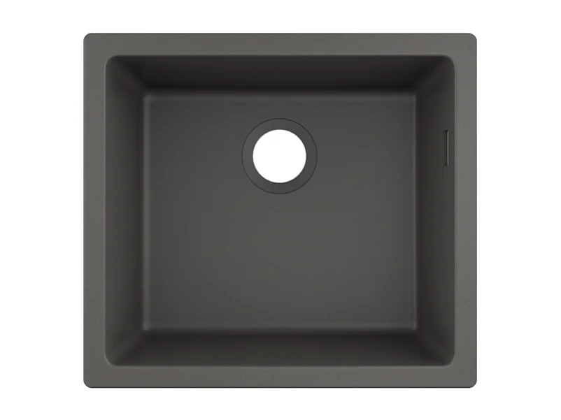 Evier à encastrer sous plan 1 bac HANSGROHE S51 450 sans vidage gris pierre
