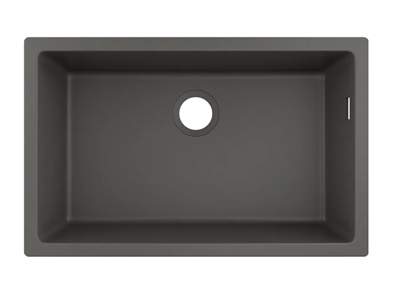 Evier à encastrer sous plan 1 bac HANSGROHE S51 660 vidage gris pierre