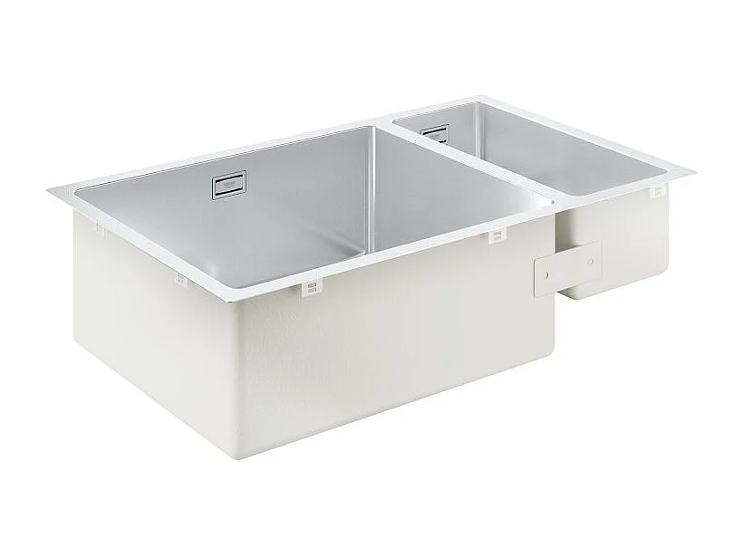 Evier à encastrer 1 bac et demi GROHE K700U acier inoxydable 76 x 45 cm