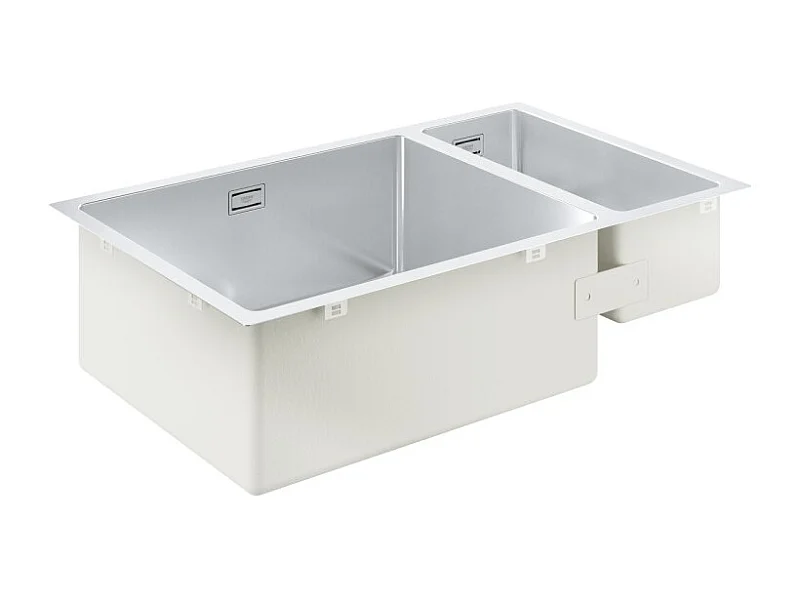 Evier à encastrer 1 bac et demi GROHE K700U acier inoxydable 76 x 45 cm