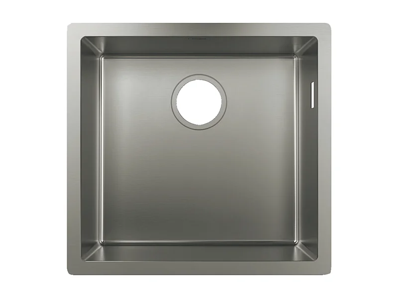 Evier à encastrer sous plan 1 bac HANSGROHE S71 450 avec vidage auto  inox