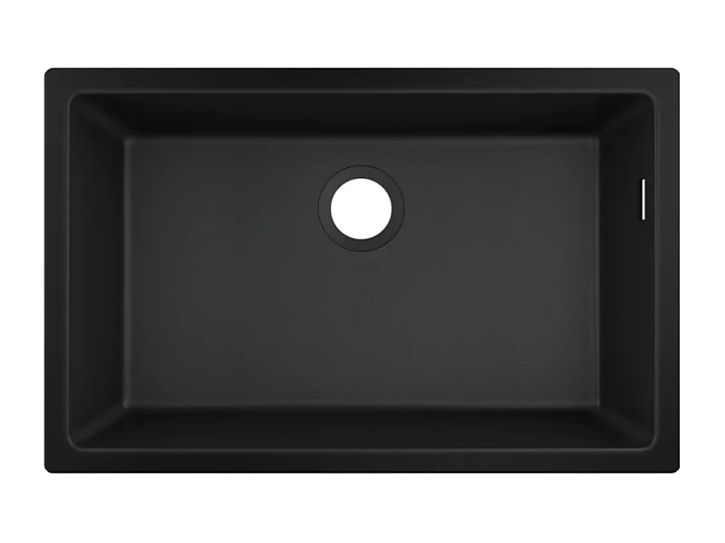 Evier à encastrer sous plan 1 bac HANSGROHE S51 660 avec vidage auto noir graphite