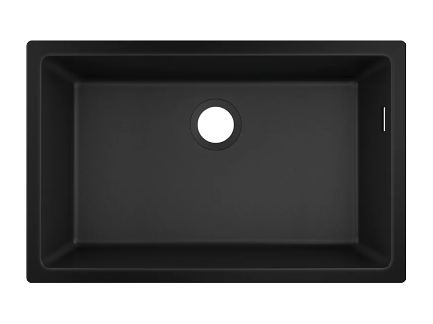 Evier à encastrer sous plan 1 bac HANSGROHE S51 660 avec vidage auto noir graphite