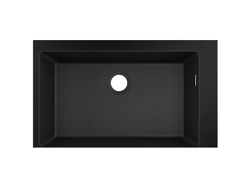 Evier à encastrer 1 bac HANSGROHE S51 660 avec vidage manuel noir graphite
