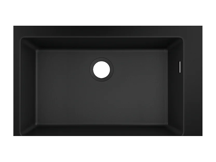 Evier à encastrer 1 bac HANSGROHE S51 660 avec vidage manuel noir graphite