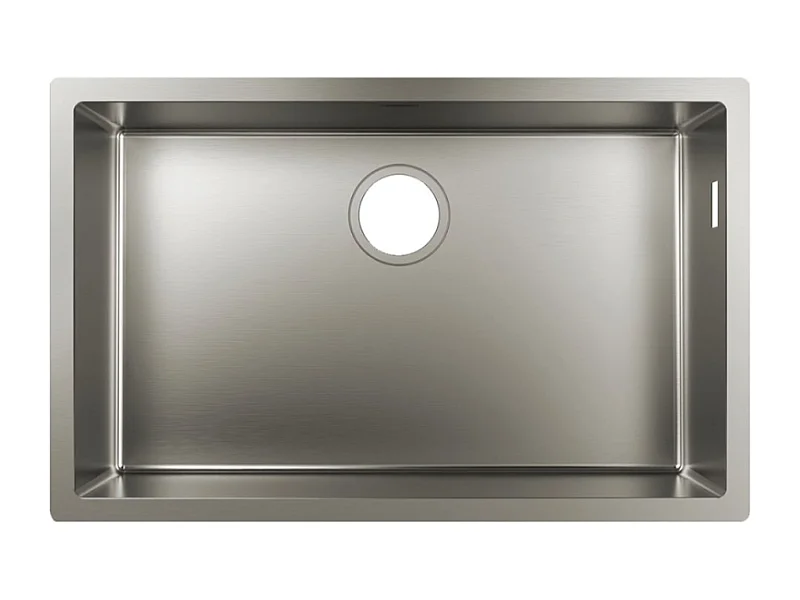 Evier à encastrer sous plan 1 bac HANSGROHE S71 660 avec vidage auto inox