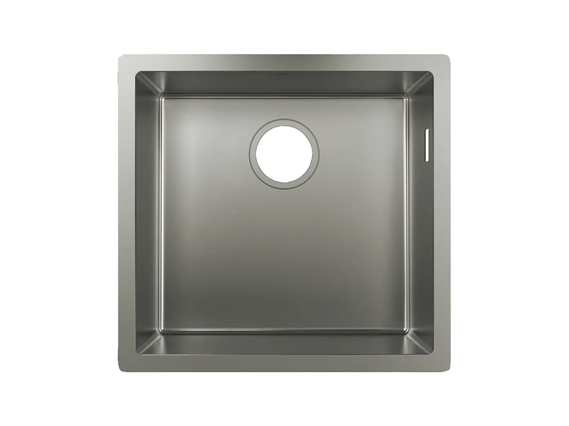 Evier à encastrer sous plan 1 bac HANSGROHE S71 400 sans vidage inox