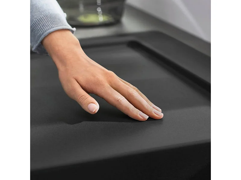 Evier à encastrer 1 bac HANSGROHE S51 450 égouttoir à gauche avec vidage auto noir graphite