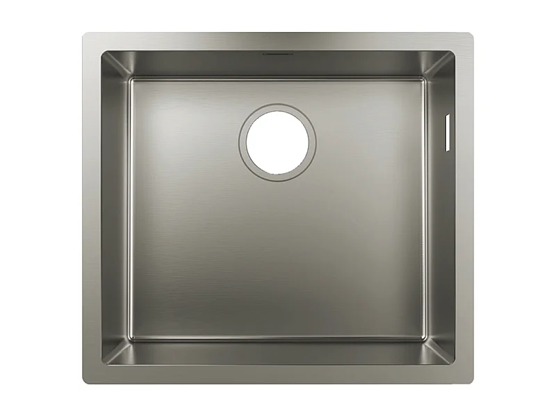 Evier à encastrer sous plan 1 bac HANSGROHE S71 500 avec vidage auto inox