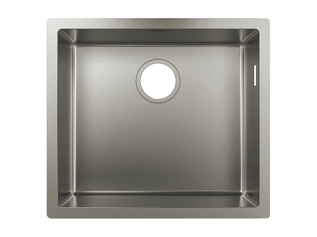 Evier à encastrer sous plan 1 bac HANSGROHE S71 500 avec vidage auto inox