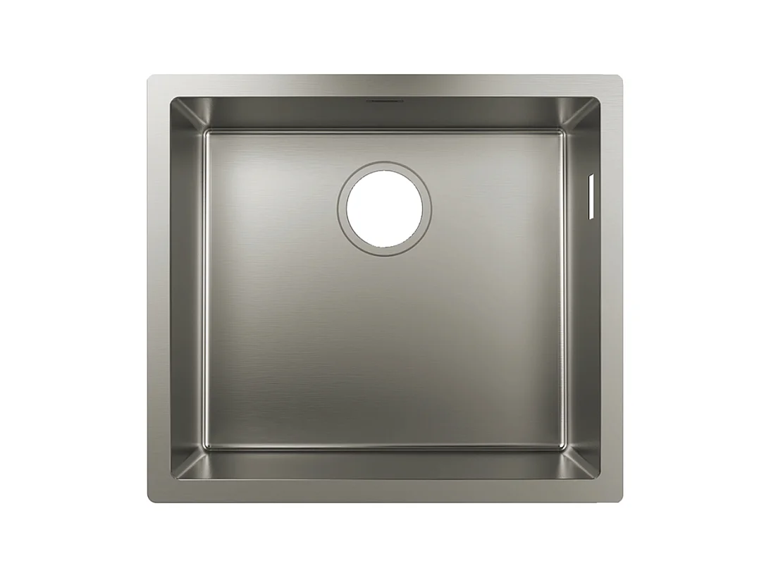 Evier à encastrer sous plan 1 bac HANSGROHE S71 500 avec vidage auto inox