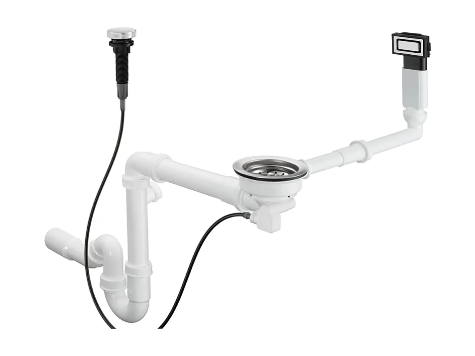 Evier à encastrer sous plan 1 bac HANSGROHE S71 500 avec vidage auto inox