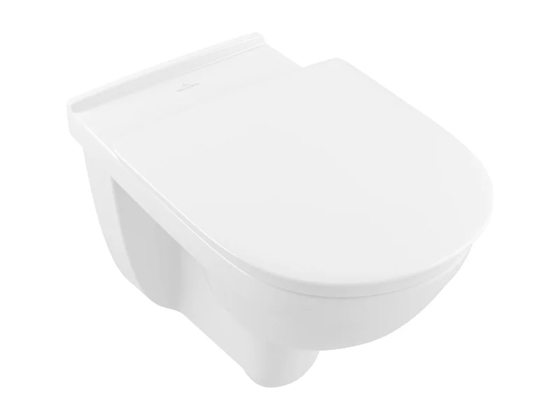 Pack WC suspendu PMR sans bride VILLEROY ET BOCH O.novo vita + abattant + plaque blanche + bâti Grohe