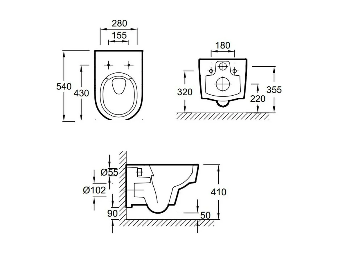 Pack WC suspendu sans bride JACOB DELAFON Odéon Rive Gauche + bâti support + plaque chromée