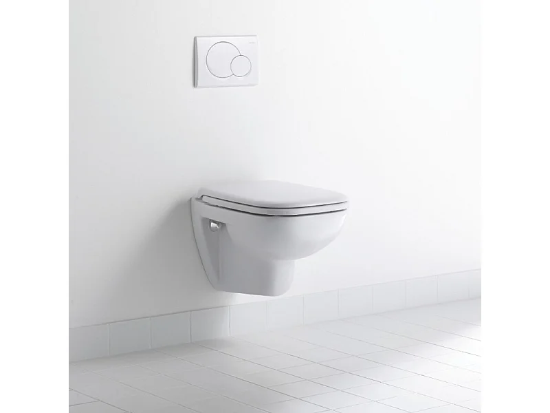 Cuvette WC suspendu DURAVIT D-Code avec abattant frein de chute déclipsable