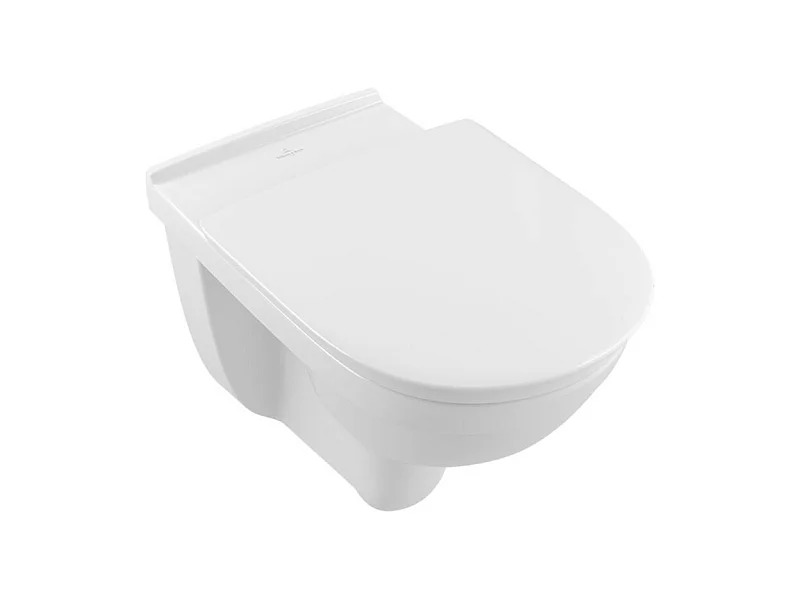WC suspendu compact sans bride VILLEROY ET BOCH O.novo 36 x 59,5 + abattant
