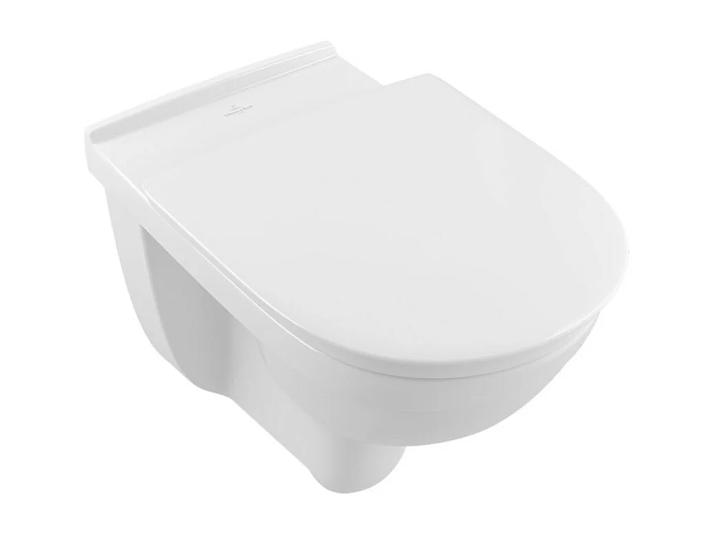 WC suspendu compact sans bride VILLEROY ET BOCH O.novo 36 x 59,5 + abattant