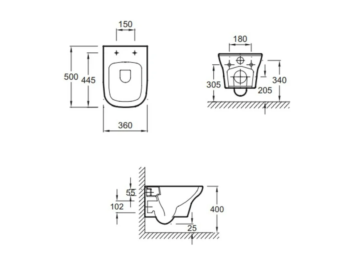 Pack WC suspendu sans bride JACOB DELAFON Vox + bâti support + abattant + plaque blanche