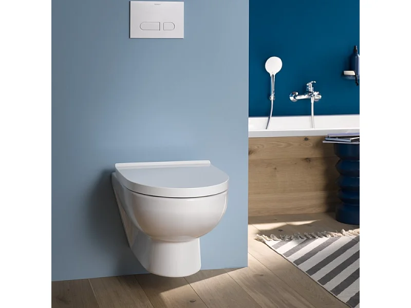 Cuvette WC suspendu sans bride DURAVIT No.1 avec abattant frein de chute déclipsable
