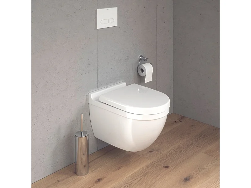 Cuvette WC suspendu sans bride DURAVIT Starck 3 avec abattant frein de chute déclipsable