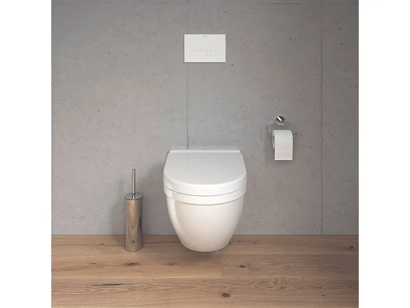 Cuvette WC suspendu sans bride DURAVIT Starck 3 avec abattant frein de chute déclipsable