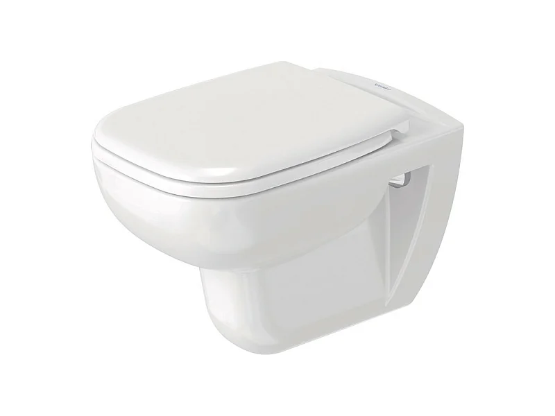 WC suspendu sans bride DURAVIT D-code avec abattant frein de chute synthétique