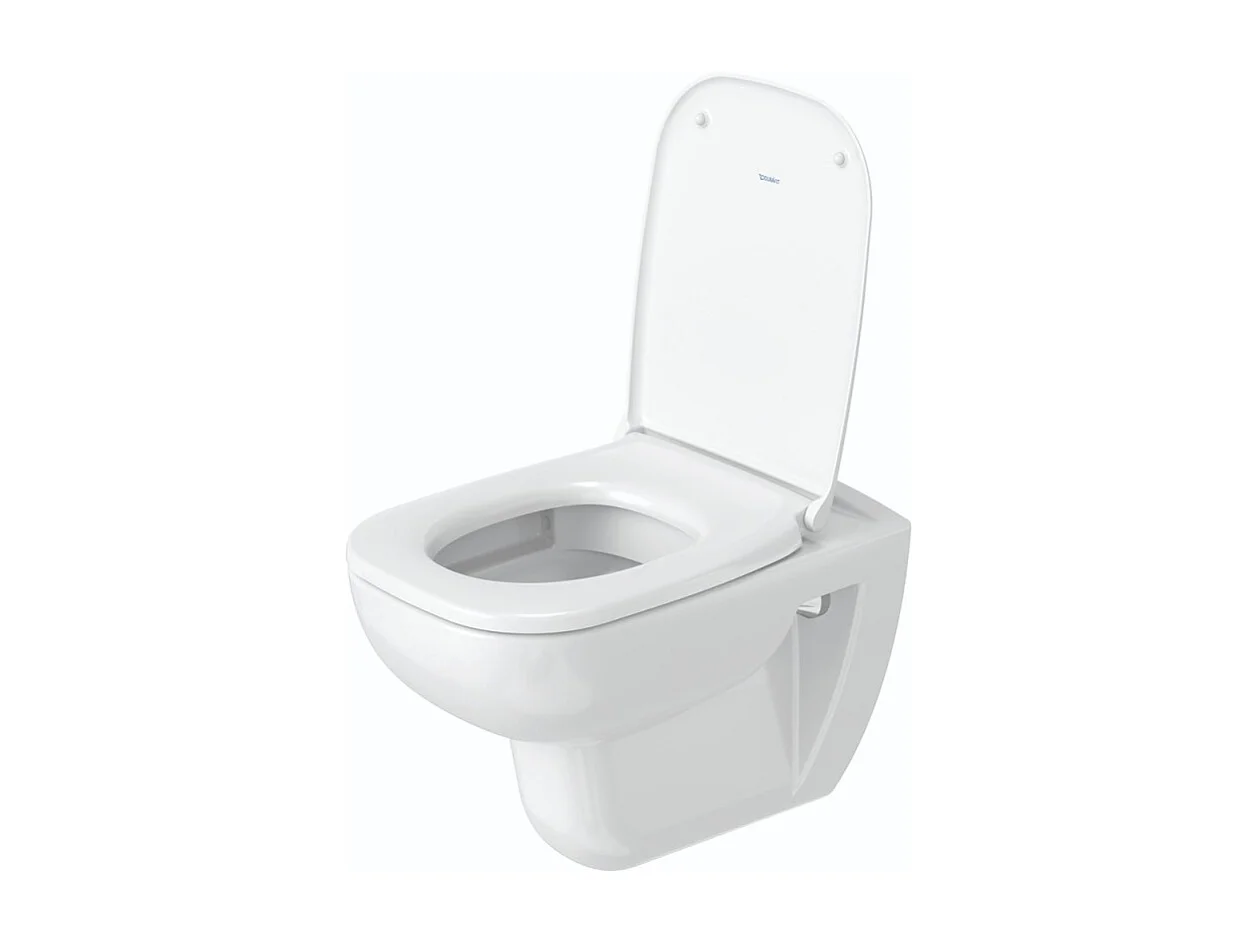 WC suspendu sans bride DURAVIT D-code avec abattant frein de chute synthétique