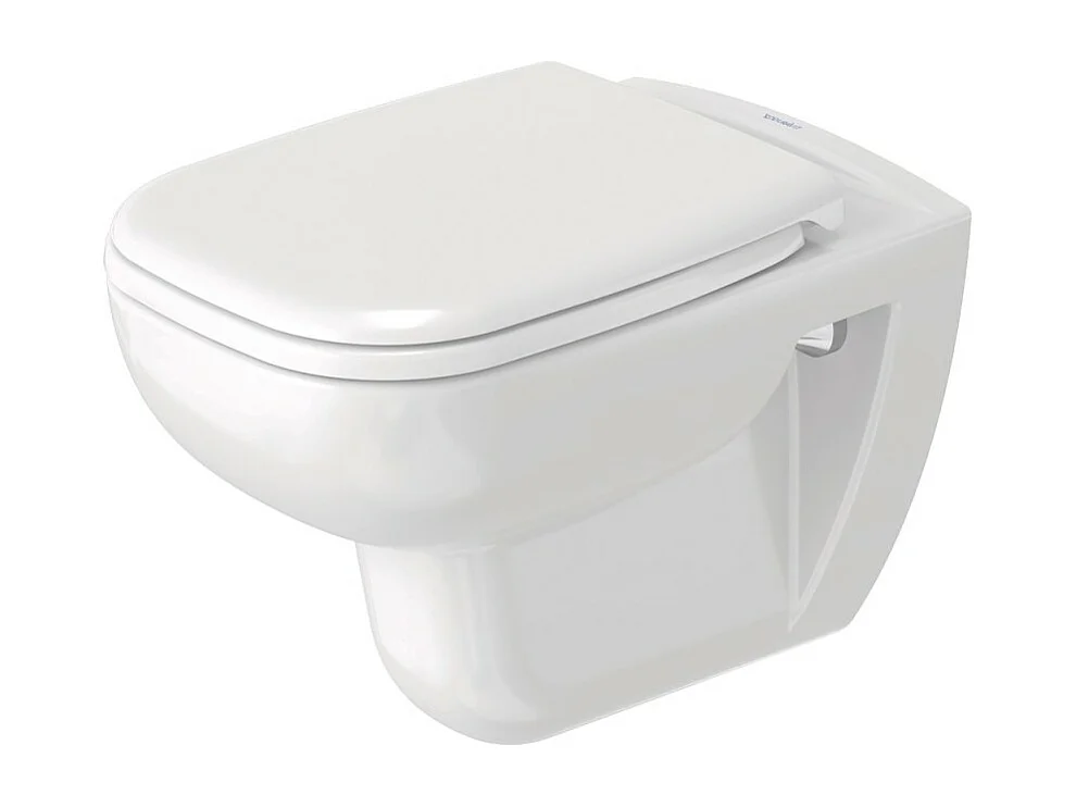 WC suspendu sans bride DURAVIT D-code avec abattant frein de chute synthétique