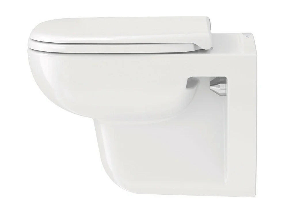 WC suspendu sans bride DURAVIT D-code avec abattant frein de chute synthétique