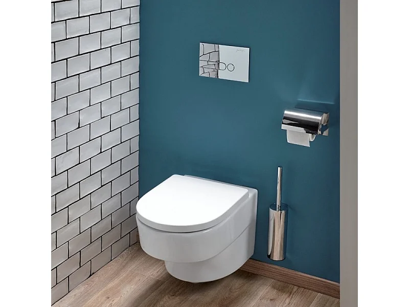 WC suspendu sans bride JACOB DELAFON Odéon Rive Gauche, économie d'eau + abattant