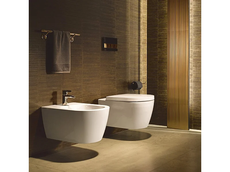 WC suspendu sans bride DURAVIT Me by Starck avec abattant frein de chute