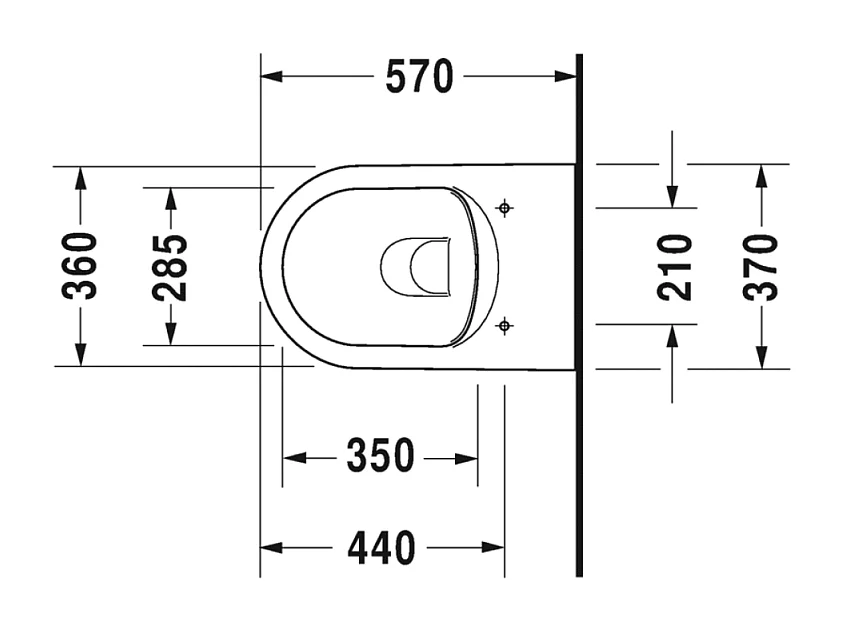 WC suspendu sans bride DURAVIT Me by Starck avec abattant frein de chute